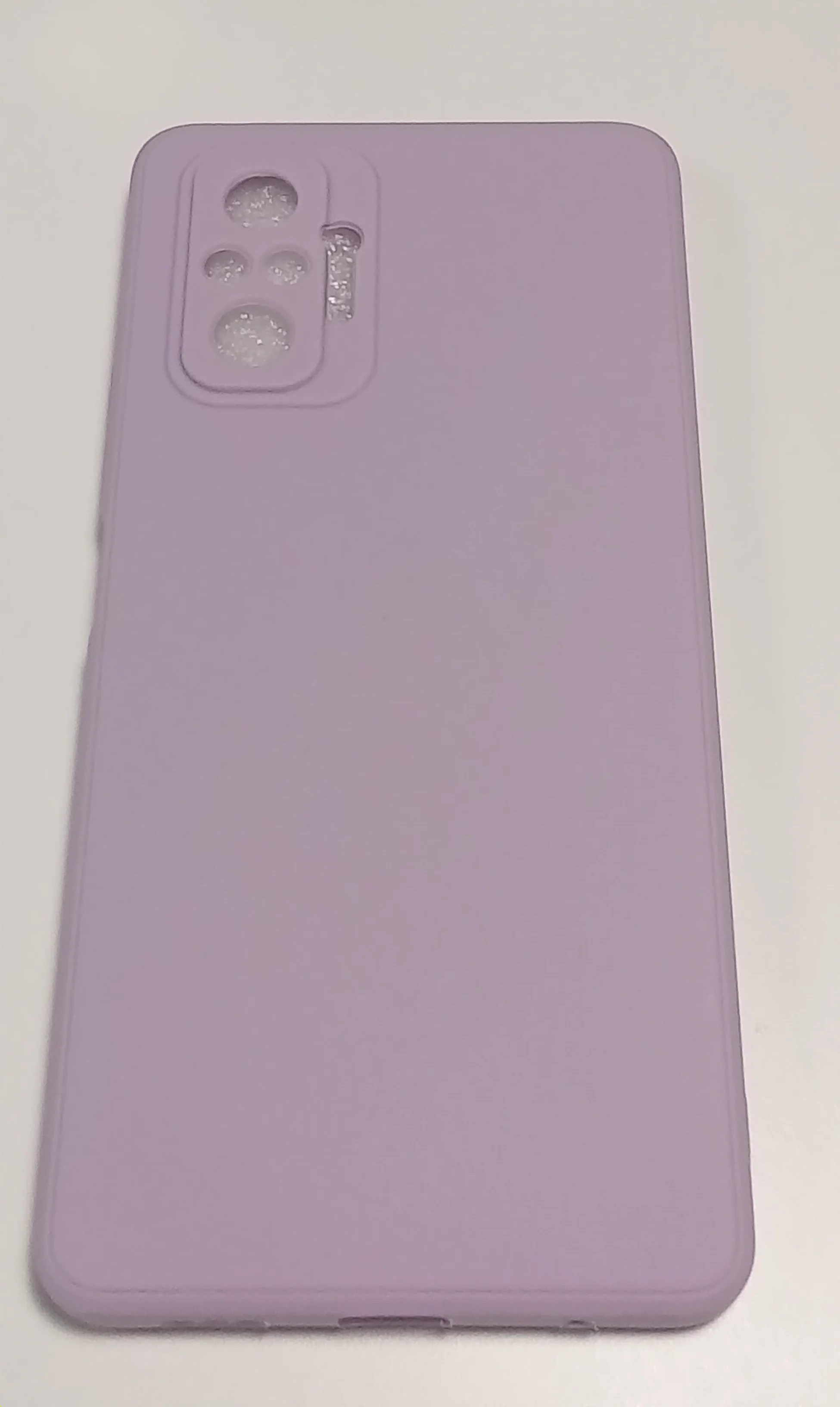Сиреневый чехол для Xiaomi Redmi NOTE 10 pro с защитой камеры и бархатом внутри