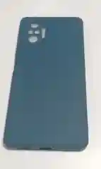 Синий чехол для Xiaomi Redmi NOTE 10 pro с защитой камеры и бархатом внутри
