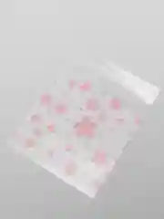 Подарочный прозрачный мешочек "Розовые цветочки"