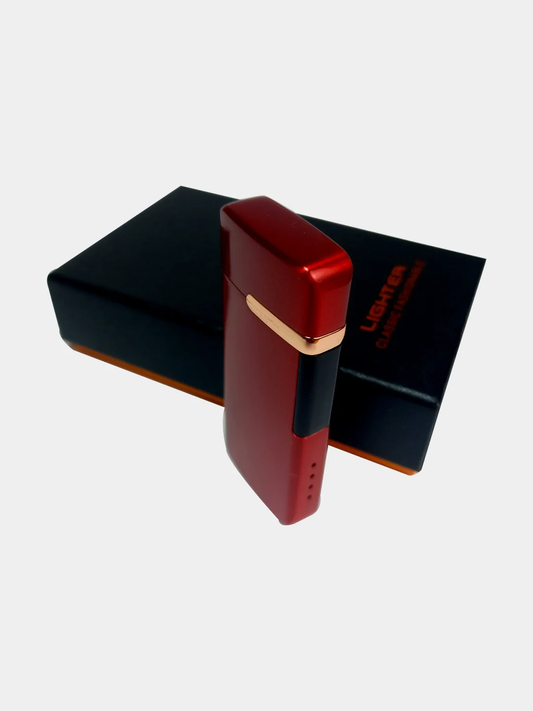 Красный электронная Импульсная  зажигалка с зарядкой от USB Тесла Дуговая