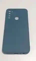 Синий чехол с защитой камеры и бархатом внутри для Xiaomi Redmi Note 8