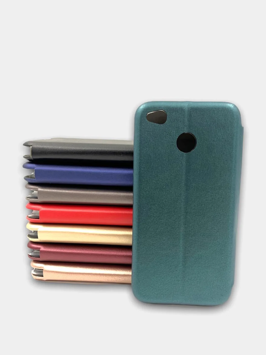 Багровый чехол книжка на Xiaomi Redmi 4x