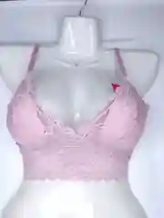 Пудровый ажурные топы