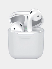 Силиконовый чехол для наушников Apple Airpods 1, 2 с карабином