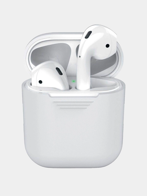 Силиконовый чехол для наушников Apple Airpods 1, 2 с карабином