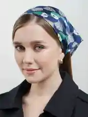Бирюзовый шейный платок, 48 х 48 см, 14 расцветок