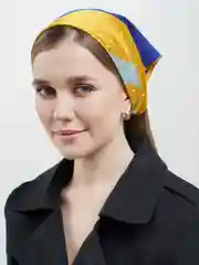 Желтый шейный платок, 48 х 48 см, 16 расцветок