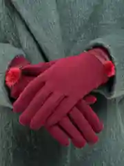Багровый перчатки женские
