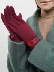 Багровый перчатки женские