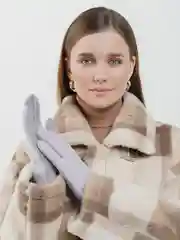 Серый металлик перчатки женские с технологией Touch screen