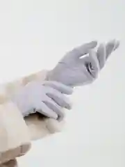 Серый металлик перчатки женские с технологией Touch screen