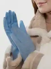 Голубой перчатки женские с технологией Touch screen