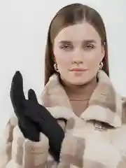 Темно-синий перчатки женские с технологией Touch screen