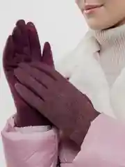 Бордовый перчатки женские с технологией Touch screen