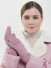Розовый женские перчатки