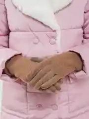 Бежевый меланж перчатки женские с технологией Touch screen