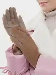 Бежевый меланж перчатки женские с технологией Touch screen