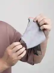 Серый маска тканевая, двуслойная