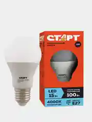 Лампа светодиодная Старт, серия "ЭКО", 15W40, тип А "груша" E27, 4000К, холодный свет