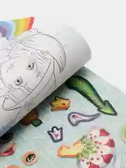 Герои любимых cказок Characters of Favorite Fairy Tales, 72 наклейки и раскраски