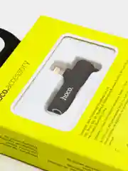 Черный адаптер HOCO LS21 Lightning на 3.5мм аудио конвертер