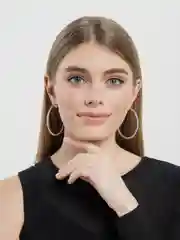 Серьги кольца с кристаллами / Серьги Конго