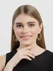 Серьги-кольца "Конго", диаметр 4 см