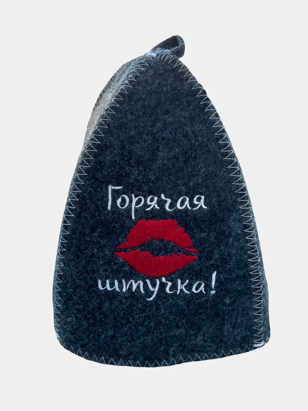 Шоколадный шапка бани и сауны,  с вышивкой