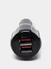 Черный автомобильное зарядное устройство с поддержкой Quick Charge 3.0, 2хUSB