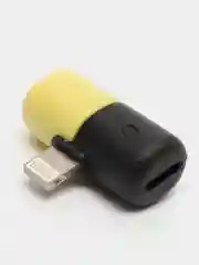 Черный адаптер-переходник Apple Lightning на 2 x Apple Lightning