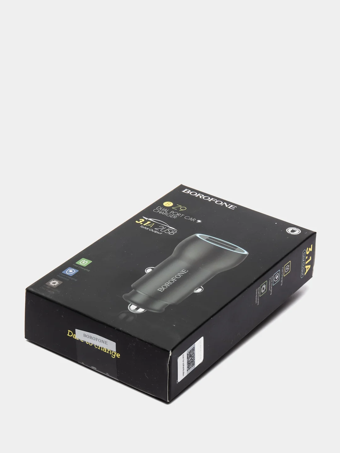 Черный автомобильное зарядное устройство Borofone BZ9 2xUSB до 3A