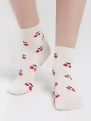 Белый носки, унисекс, с принтом
