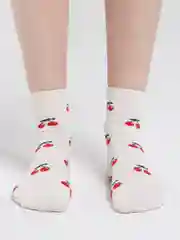 Белый носки, унисекс, с принтом