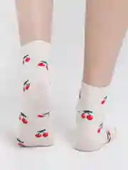 Белый носки, унисекс, с принтом