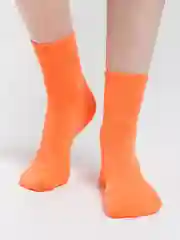 Оранжевый носки женские, короткие, однотонные