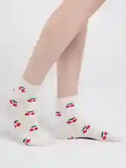 Белый носки, унисекс, с принтом