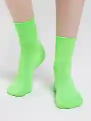 Лайм носки женские, короткие, однотонные