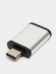 Адаптер Type-C OTG, T2 J0011, серебряный