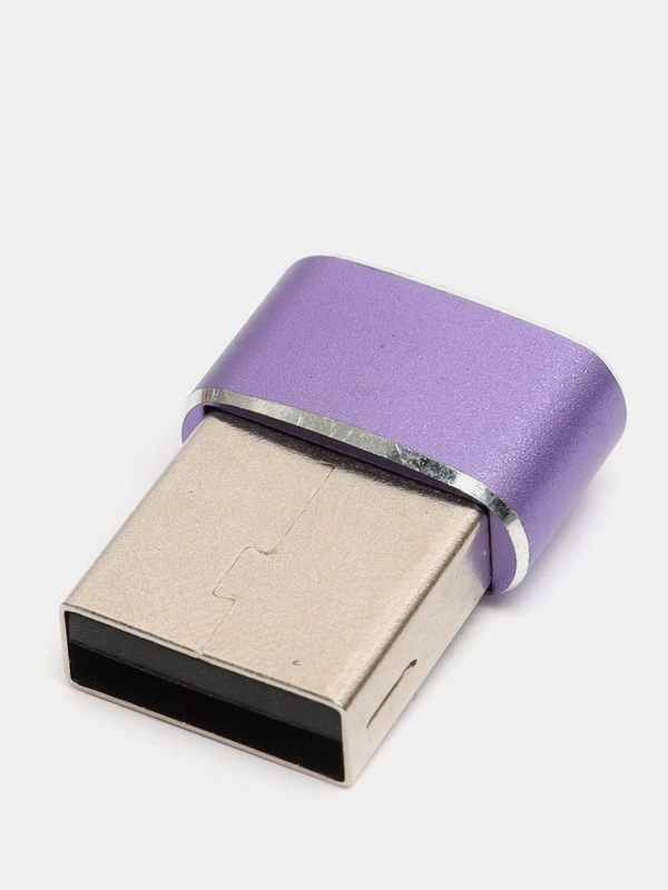 Адаптер Type C USB 2 0, T2 J0019, фиолетовый