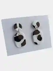 Белый серьги