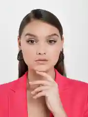 Черный серьги кольца со стразами, круглые серьги