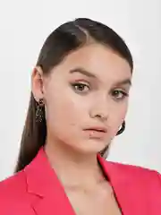 Черный серьги кольца со стразами, круглые серьги