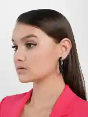Белый серьги кольца со стразами, круглые серьги
