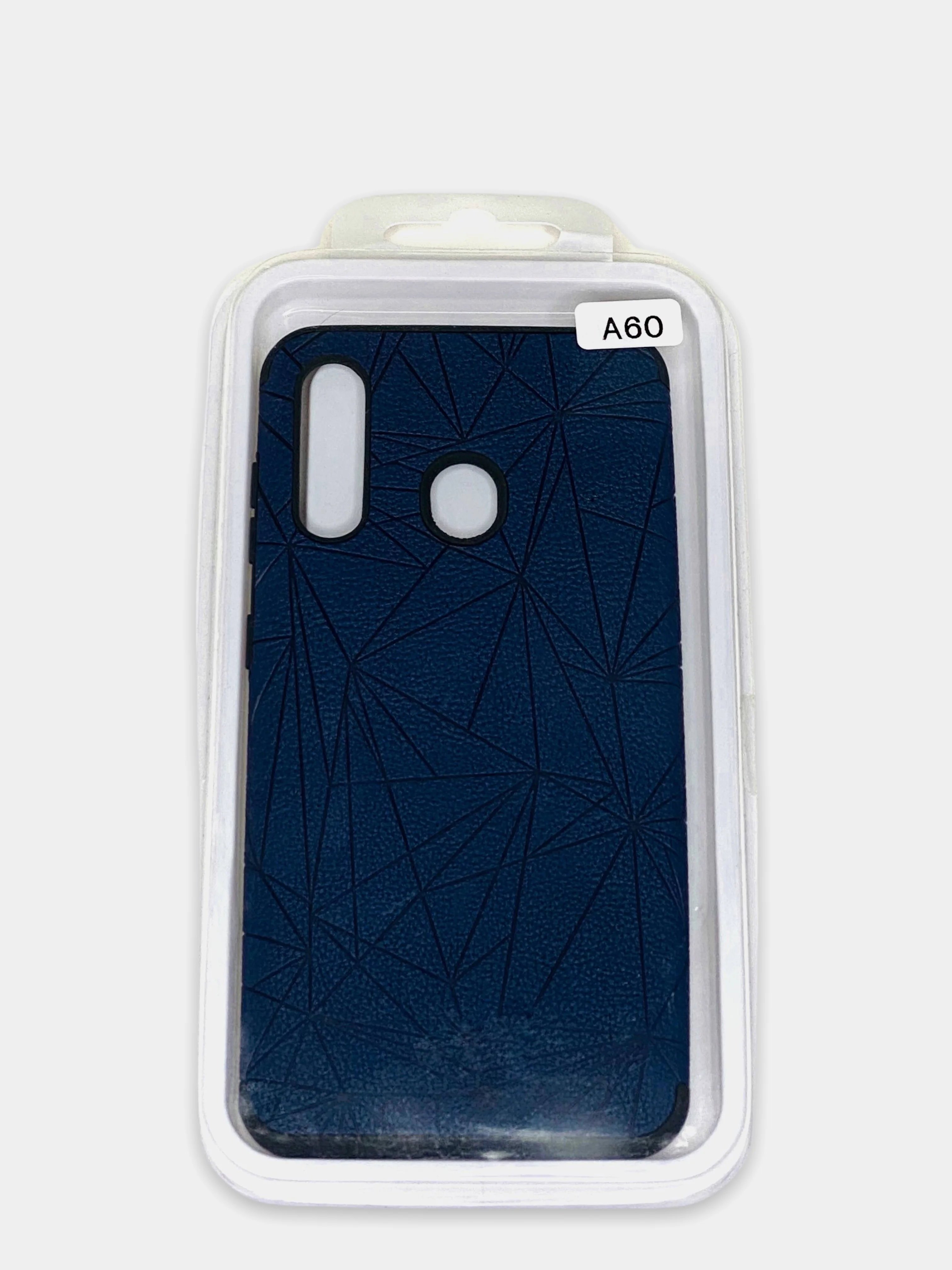 Красный samsung Galaxy A60, Самсунг Галакси А60, чехол силиконовый под кожу "полигоны"
