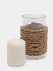 Плетеный стеклянный подсвечник