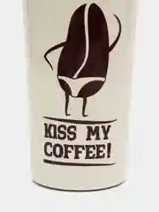 Бежевый термокружка Kiss