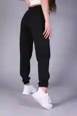 Черный женские спортивные штаны на резинке, черные