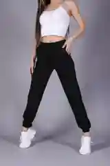 Женские спортивные штаны на резинке, черные