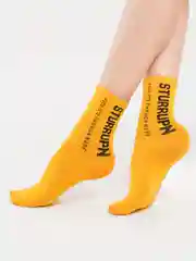 Желтый носки высокие, спортивные унисекс