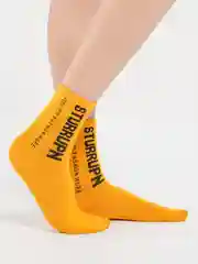 Желтый носки высокие, спортивные унисекс